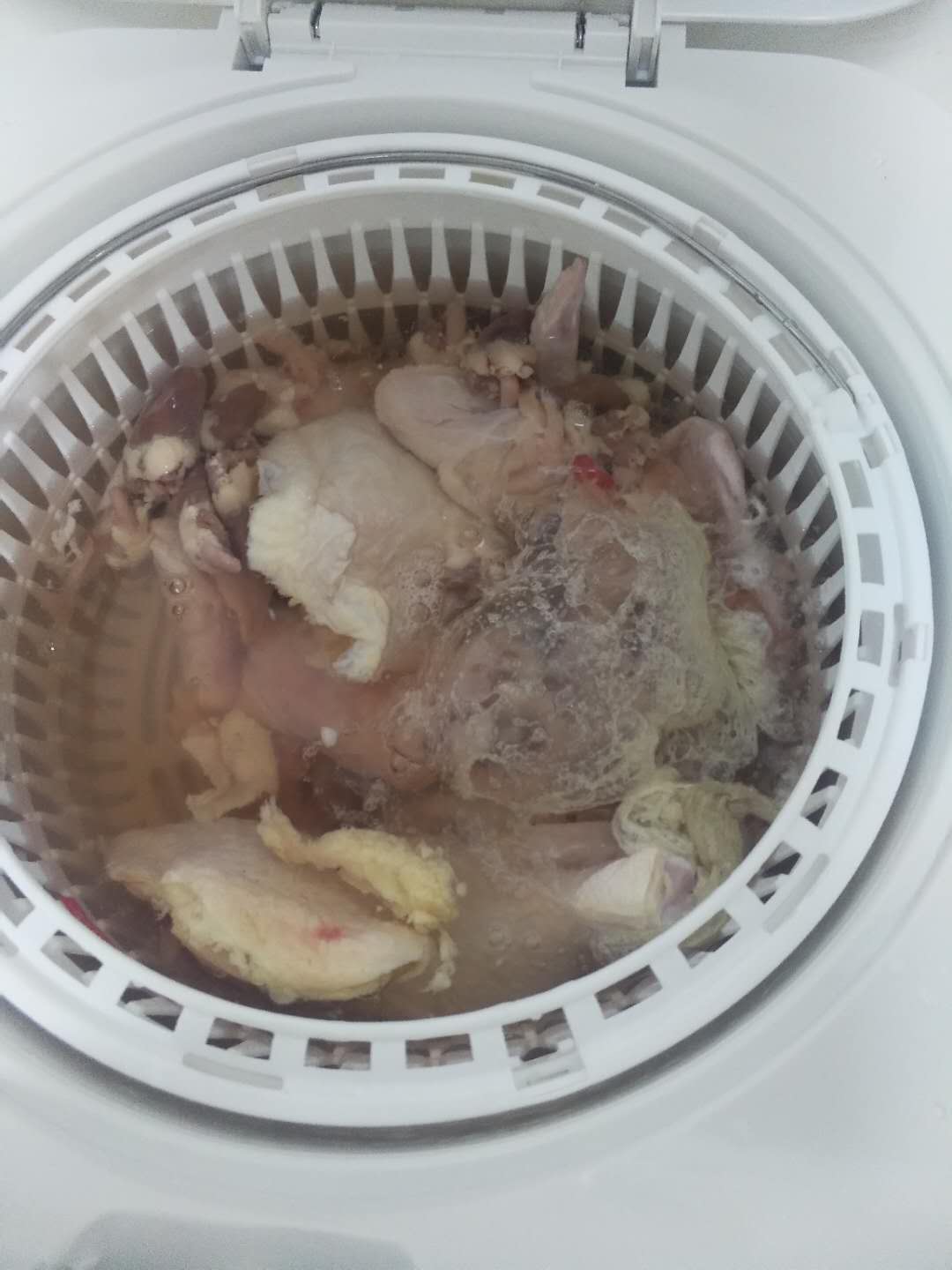 鸡肉净化后对比 鸡肉净化后对比